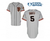 Men's Majestic San Francisco Giants #5 Matt Duffy Replica Grey Road 2 Cool Base MLB Jersey