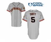 Men's Majestic San Francisco Giants #5 Matt Duffy Replica Grey Road Cool Base MLB Jersey
