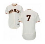Men's Majestic San Francisco Giants #7 Aaron Hill Cream Flexbase Authentic Collection MLB Jersey
