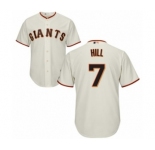 Men's Majestic San Francisco Giants #7 Aaron Hill Replica Cream Home Cool Base MLB Jersey