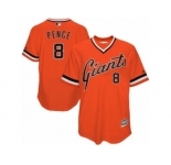 Men's Majestic San Francisco Giants #8 Hunter Pence Authentic Orange 1978 Turn Back The Clock MLB Jersey