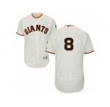 Men's Majestic San Francisco Giants #8 Hunter Pence Cream Flexbase Authentic Collection MLB Jersey