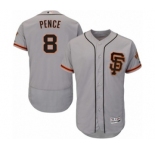 Men's Majestic San Francisco Giants #8 Hunter Pence Gray Flexbase Authentic Collection MLB Jersey
