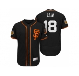 Men's San Francisco Giants #18 Matt Cain 2017 Spring Training Flex Base Authentic Collection Stitched Baseball Jersey