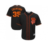 San Francisco Giants #35 Brandon Crawford Black New Cool Base Alternate Stitched MLB Jersey