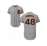San Francisco Giants #48 Pablo Sandoval Gray Flexbase Authentic Collection MLB Jersey