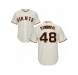 San Francisco Giants #48 Pablo Sandoval Replica Cream Home Cool Base MLB Jersey