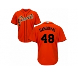 San Francisco Giants #48 Pablo Sandoval Replica Orange Alternate Cool Base MLB Jersey
