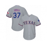 Texas Rangers #37 Jason Grilli Replica Grey Road Cool Base MLB Jersey