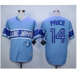 Men Toronto Blue Jays #14 David Price Light Blue Exclusive 2016 Official Cool Base Jersey