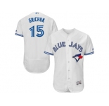 Men Toronto Blue Jays #15 Randal Grichuk White Flexbase Authentic Collection Stitched MLB Jersey
