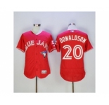 Men Toronto Blue Jays #20 Josh Donaldson Majestic Red Flexbase Authentic Collection Player Jersey