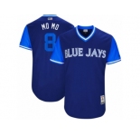 Men's 2017 Little League World Series Blue Jays #8 Kendrys Morales Mo Mo Royal Jersey