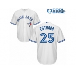 Men's Majestic Toronto Blue Jays #25 Marco Estrada Authentic White Home MLB Jersey