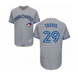 Men's Majestic Toronto Blue Jays #29 Devon Travis Grey Flexbase Authentic Collection MLB Jersey