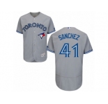 Men's Majestic Toronto Blue Jays #41 Aaron Sanchez Grey Flexbase Authentic Collection MLB Jersey