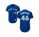 Toronto Blue Jays #46 Brett Anderson Royal Blue Flexbase Authentic Collection MLB Jersey