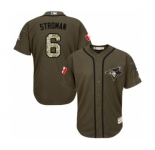 mlb jerseys toronto blue jays #6 marcus stroman green salute to service[Canadian flag]