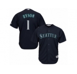 Seattle Mariners #1 Jarrod Dyson Replica Navy Blue Alternate 2 Cool Base MLB Jersey