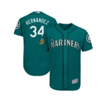 Seattle Mariners #34 Felix Hernandez Green 2017 Spring Training Flexbase Authentic Collection Stitched Baseball Jersey