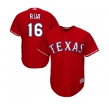 Men's Majestic Texas Rangers #16 Ryan Rua Replica Red Alternate Cool Base MLB Jersey