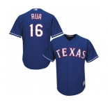 Men's Majestic Texas Rangers #16 Ryan Rua Replica Royal Blue Alternate 2 Cool Base MLB Jersey