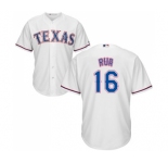Men's Majestic Texas Rangers #16 Ryan Rua Replica White Home Cool Base MLB Jersey