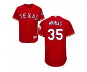 Men's Majestic Texas Rangers #35 Cole Hamels Red Flexbase Authentic Collection MLB Jersey
