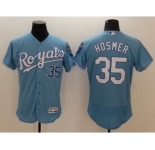 Men's Kansas City Royals #35 Eric Hosmer Majestic Light Blue Flexbase Authentic Collection Player Jersey