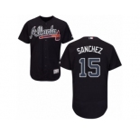 Atlanta Braves #15 Tony Sanchez Blue Flexbase Authentic Collection MLB Jersey