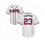 Atlanta Braves #23 Danny Santana Replica White Home Cool Base MLB Jersey