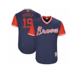 Men's 2017 Little League World Series Braves R.A. Dickey #19 Dickey Navy Jersey