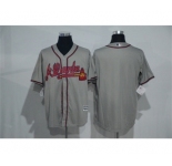 Men's Atlanta Braves Blank Majestic Gray Road Cool Base Jersey