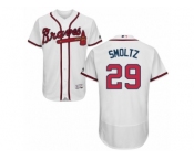 Men's Majestic Atlanta Braves #29 John Smoltz White Flexbase Authentic Collection MLB Jersey