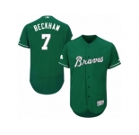Men's Majestic Atlanta Braves #7 Gordon Beckham Green Celtic Flexbase Authentic Collection MLB Jersey