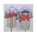 mlb jerseys atlanta braves #24 gattis grey