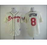 mlb jerseys atlanta braves #8 upton cream