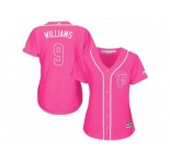 Women's Majestic San Francisco Giants #9 Matt Williams Replica Pink Fashion Cool Base MLB Jersey