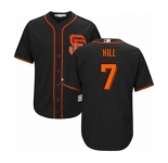 Youth Majestic San Francisco Giants #7 Aaron Hill Authentic Black Alternate Cool Base MLB Jersey