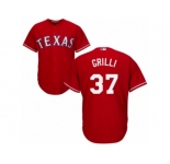 Youth Majestic Texas Rangers #37 Jason Grilli Authentic Red Alternate Cool Base MLB Jersey
