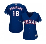 Women's Majestic Texas Rangers #18 Drew Robinson Replica Royal Blue Alternate 2 Cool Base MLB Jersey