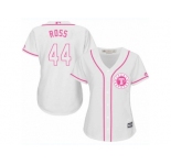 Women's Majestic Texas Rangers #44 Tyson Ross Replica White Fashion Cool Base MLB Jersey