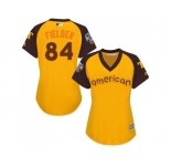 Women's Majestic Texas Rangers #84 Prince Fielder Authentic 2016 All-Star American League BP Cool Base MLB Jersey