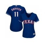 Women's Texas Rangers #11 Yu Darvish Blue Alternate Stitched MLB Jersey