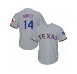 Youth Majestic Texas Rangers #14 Carlos Gomez Authentic Grey Road Cool Base MLB Jersey