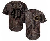 Youth Majestic Texas Rangers #40 Bartolo Colon Authentic Camo Realtree Collection Flex Base MLB Jersey