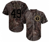 Youth Majestic Texas Rangers #49 Jon Niese Authentic Camo Realtree Collection Flex Base MLB Jersey