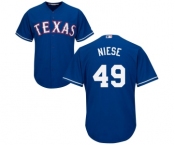 Youth Majestic Texas Rangers #49 Jon Niese Replica Royal Blue Alternate 2 Cool Base MLB Jerseys