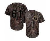 Youth Majestic Texas Rangers #61 Robinson Chirinos Authentic Camo Realtree Collection Flex Base MLB Jersey