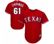 Youth Majestic Texas Rangers #61 Robinson Chirinos Replica Red Alternate Cool Base MLB Jersey